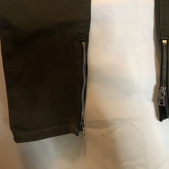 RtA Jagger Skinny Ankle Jeans, Commando Olive Green Utility Style 26 - Picture 8 of 16